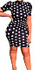 Sexy Wave Point Backless Back Bind Mini Dress ED8025