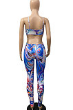 Casual Sexy Tie Dye Gallus Printing Bodycon Jumpsuits XT8843