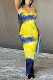 Sexy Fashion Colorful Print Sling Long Dress LY024 