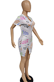 Fashion Sexy Digital Printing Dresses MK019