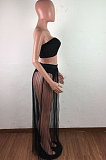 WHOLESALE | Fashion Fold Net Yarn Perspective Sexy Boob Tube Top Two-Piece LA3263