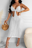 Women Sexy Lace Hollow Out Sling Dress TRS1130