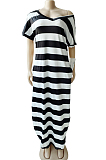 Fashion Casual Stripe Ling Dress WM2328