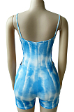 Fashion Hollow Out Tie Dye Sling Jumpsuit WM2141