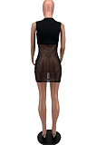Fashion Net Yarn Spliced Sexy Mini Dress OEP6276