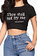 Sexy Printing Letter Tight T Shirts OH8037