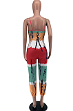 Fashion Casual Positioning Print Sling Vest Jumpsuits OEP6280