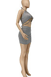 Euramerican Women Trendy Tideway Vintage Bind Skirts Sets WME2037