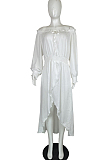 Euramerican Bind Chiffon A Work Led Big Skirt Collect Waist Dress L0345