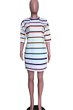 Fashion Women Loess Stripe Dress ORY5095