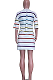 Fashion Women Loess Stripe Dress ORY5095