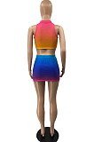 Euramerican Fashion Rainbow Gradient Two-Piece SYY8057