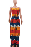 Summer Tie Dye Print Loose Sling Dress TK6170