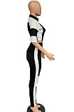 Spliced Black White Women Casual At Home Sexy Pants Sets AYL2022