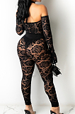 Sping Summer Perspective Sexy Lace Bind Jumpsuit Q801