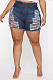 Fashion Cultivate One's Morality Water Washing Hole Cowboy Shorts SMR2278
