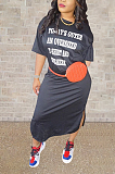 Plus Size Pure Color Casual Pullover Skirt MLD5007