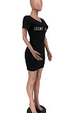 Club Ribber Women Zipper Bodycon Short Dress XXR2139
