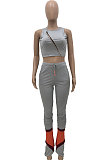 Women Hollow Out Sport Casual Flare Leg Pants Two-Pieces AMW8305