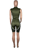 Sleeveless Sport Casual Leopard Printing Shorts Sets MOL136