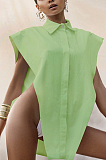 Fashion  Sleeveless Pure Color Sexy Vest CSM20462P