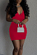 Fashion Pure Color Sleeveless V Neck Pit Bar Dress BBN165