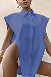 Fashion  Sleeveless Pure Color Sexy Vest CSM20462P
