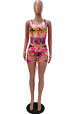 Euramerican Women Casual Print Conjoined Swimsuit Two-Piece TRS1141