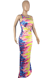 Sping Summer Fashion Tie Dye Print Dress JG041
