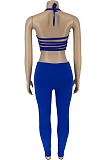 Euramerican Bind Hang A Neck Backless Casual Two-Piece CYY8096