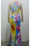 Euramerican Fashion Tie Dye Print Long Dress SMR10075