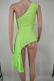 Euramerican Fashion Irregularity Flounce Skirt's Hemline Top X9296 