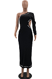 Fashion Casual Single Sleeve Letter  Dress W8384