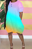 Women Gradual Change Puff Ball Skirt Mini Dress GHH031