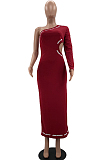 Fashion Casual Single Sleeve Letter  Dress W8384