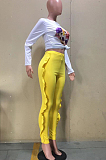 Summer Agaric Edge Candy Color Casual Long Pants D8444
