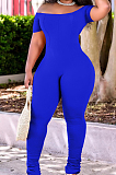 Summer Cultivate One's Mouality Tight Shirred Detail Pit Bar Jumpsuits HHM6517