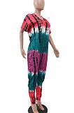 Casual Color Matching Positioning Printing Loose Casual Jumpsuit JP1033