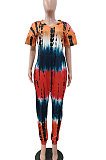 Casual Color Matching Positioning Printing Loose Casual Jumpsuit JP1033