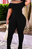 Summer Cultivate One's Mouality Tight Shirred Detail Pit Bar Jumpsuits HHM6517