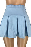 Casual Sexy Pure Color Ruffle Short Skirts SM9177