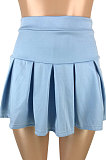 Casual Sexy Pure Color Ruffle Short Skirts SM9177