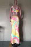 Fashion Casual Tie Dye Digital Printing Dress D8447