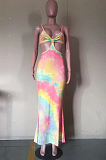 Fashion Casual Tie Dye Digital Printing Dress D8447