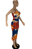 Euramerican Fashion Tie Dye Print Sling Cotton Dress LYY9304