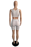 Fashion Casual Pure Color Sport Vest Short Sets TC076