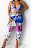 Trendy Casual Printing Bind Chest Wrap Long Pants Sets SDD9512