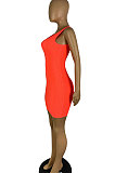 Pure Color High Elastic Tight Honeycomb Mini Dress TL6583