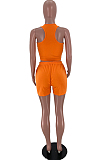 Fashion Casual Pure Color Vest Shorts Two-Piece ARM8288