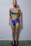 Fashion Sexy Print Sling Vest Shorts Two-Piece JH242